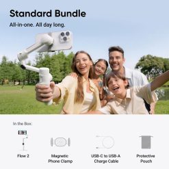 Alternative view of Insta360 Flow 2 (Summit White)